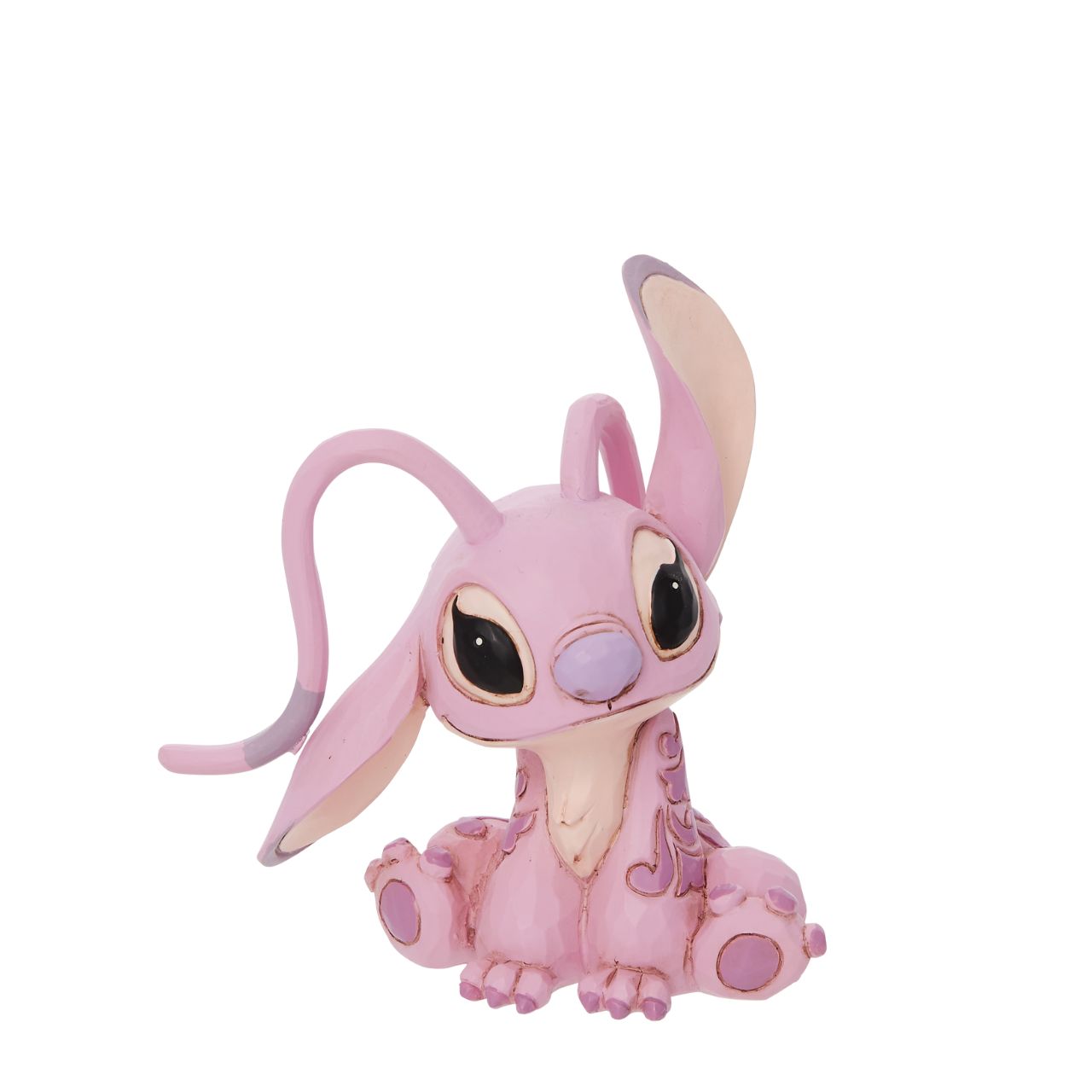 Honouring the 20th anniversary of Lilo and Stitch, Stitch's female alien counterpart, Angel, gets her turn in the spotlight in Jim Shore's creation. Pretty in pink, experiment 624, can turn anyone evil with the power of her voice.