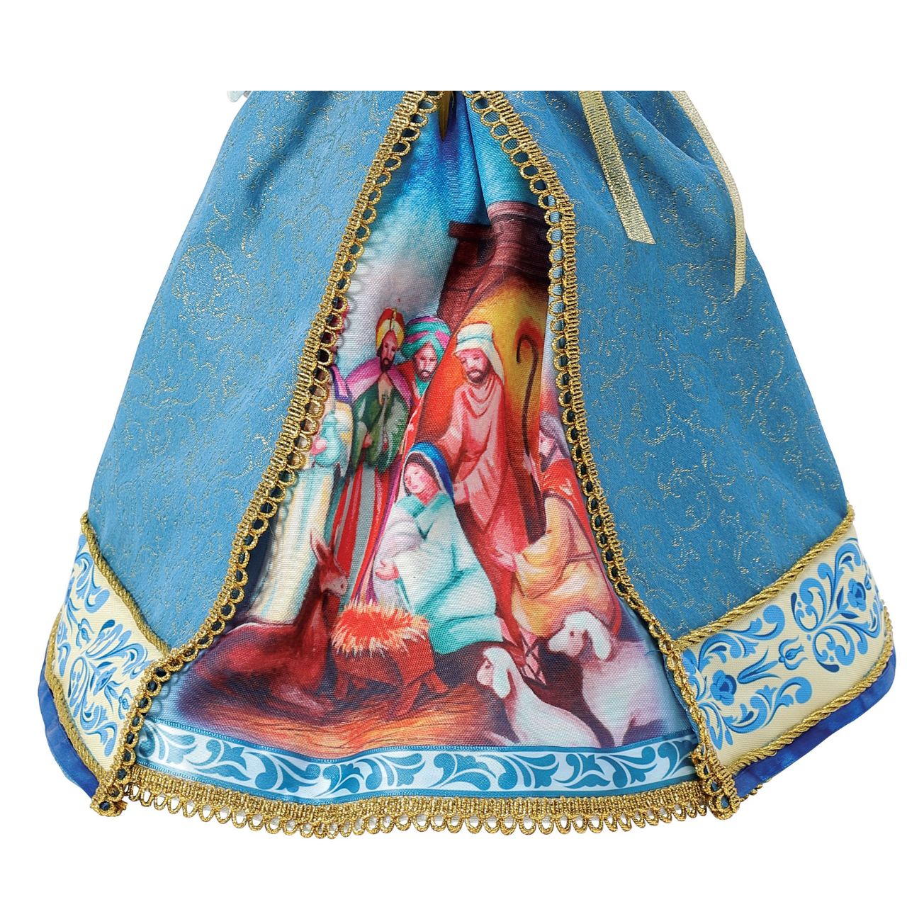 Celebrate the Nativity this Christmas with this beautiful hand-crafted Angel Tree Topper by Jim Shore. Decorated on the Angel's dress is the Holy scene of the Nativity. An all time favourite when it comes to traditional Christmas decorations.