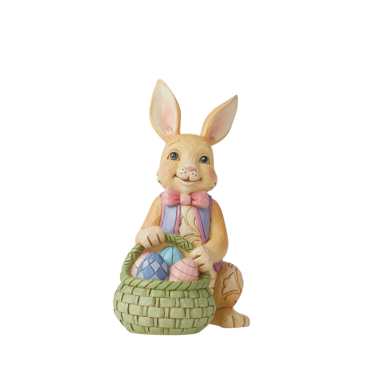 Heartwood Creek Bunny with Easter Basket Mini Figurine by Jim Shore  Spring brings new beginnings and the blossoming of new life, flowers, and growth. Celebrate the season with Jim Shore's Heartwood Creek collection.