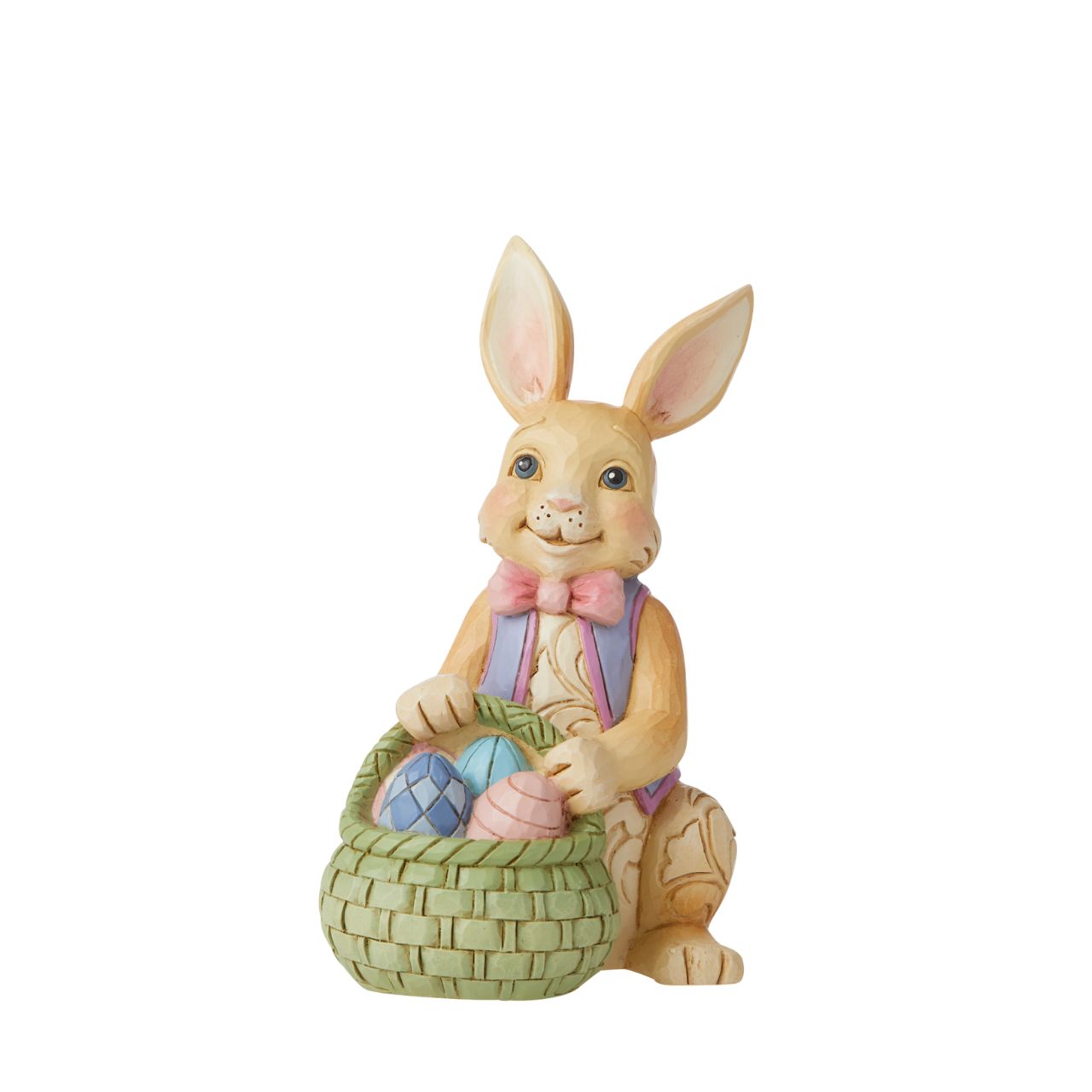 Heartwood Creek Bunny with Easter Basket Mini Figurine by Jim Shore  Spring brings new beginnings and the blossoming of new life, flowers, and growth. Celebrate the season with Jim Shore's Heartwood Creek collection.