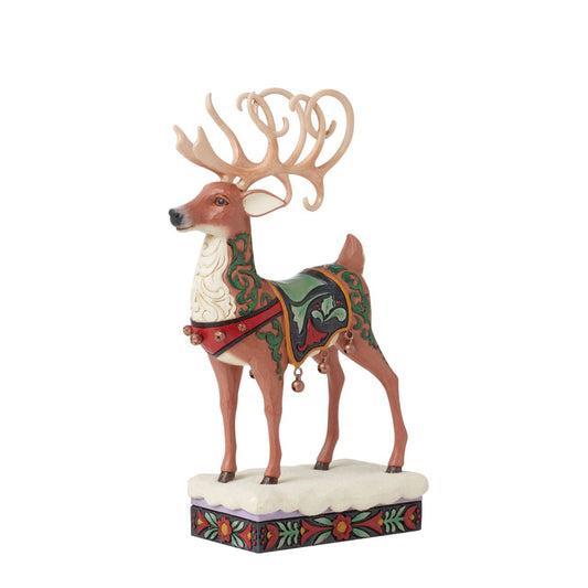 Hand crafted and hand painted, straight from the imagination of award-winning artist Jim Shore. Taking inspiration from traditional folk art, quilting designs, and iconic features like rosemaling, the mixture of colour, tones and glitter make each piece the perfect accessory for the best time of year - Christmas.