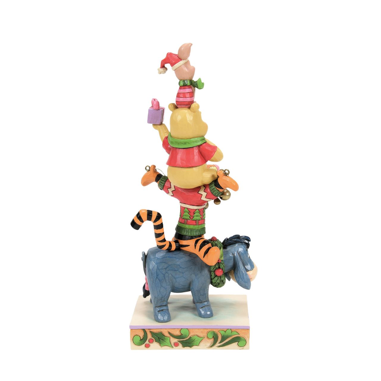 Winnie the Pooh and friends are getting in the festive spirit with this beautiful stacked piece from Disney Traditions. Including Pooh, Piglet, Tigger &  Eeyore, this is the perfect addition to any Christmas display.