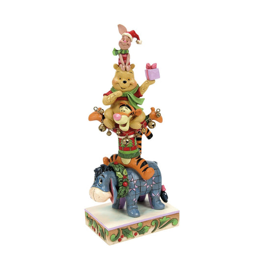 Winnie the Pooh and friends are getting in the festive spirit with this beautiful stacked piece from Disney Traditions. Including Pooh, Piglet, Tigger &  Eeyore, this is the perfect addition to any Christmas display.