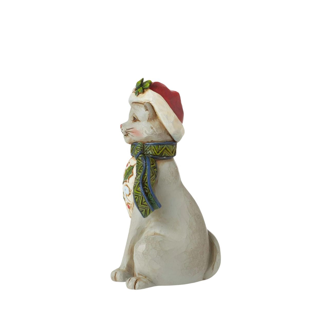 Designed by award winning artist Jim Shore as part of the Heartwood Creek Mini Figurine Collection, hand crafted using high quality cast stone and hand painted, this little festive Cat is perfect for the Christmas season.