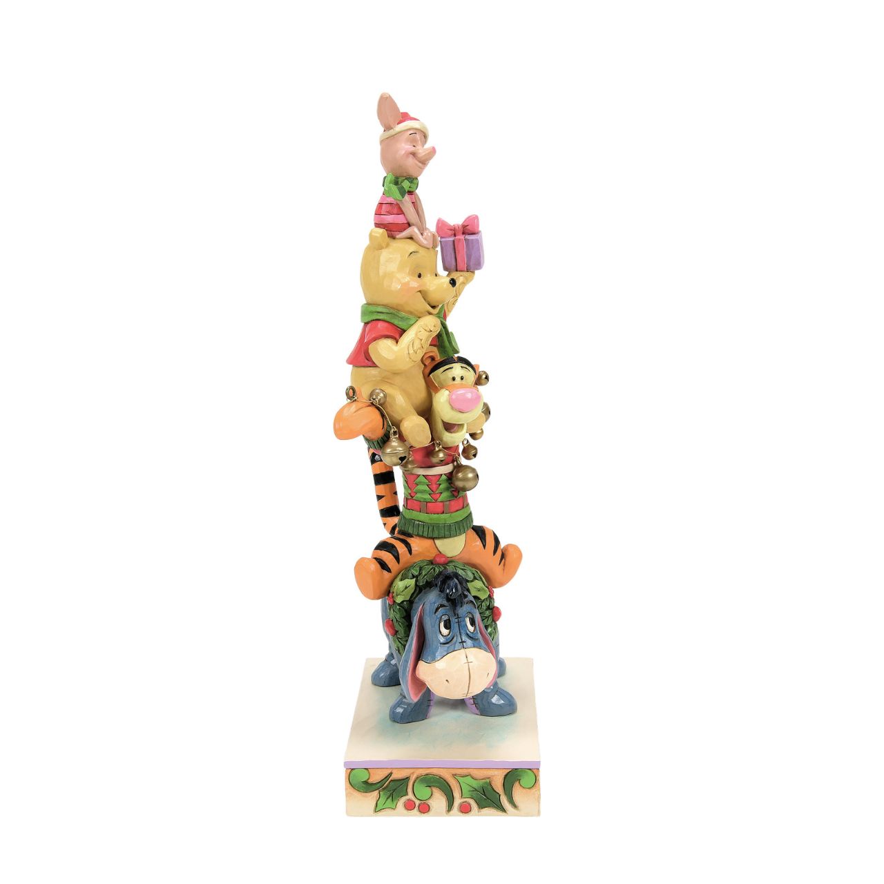 Winnie the Pooh and friends are getting in the festive spirit with this beautiful stacked piece from Disney Traditions. Including Pooh, Piglet, Tigger &  Eeyore, this is the perfect addition to any Christmas display.