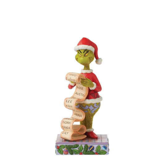 Designed by award-winning artist, Jim Shore, hand carved and hand painted, the iconic Grinch is ready to enjoy the Christmas holidays with this festive piece. Comes in a fully branded gift box.