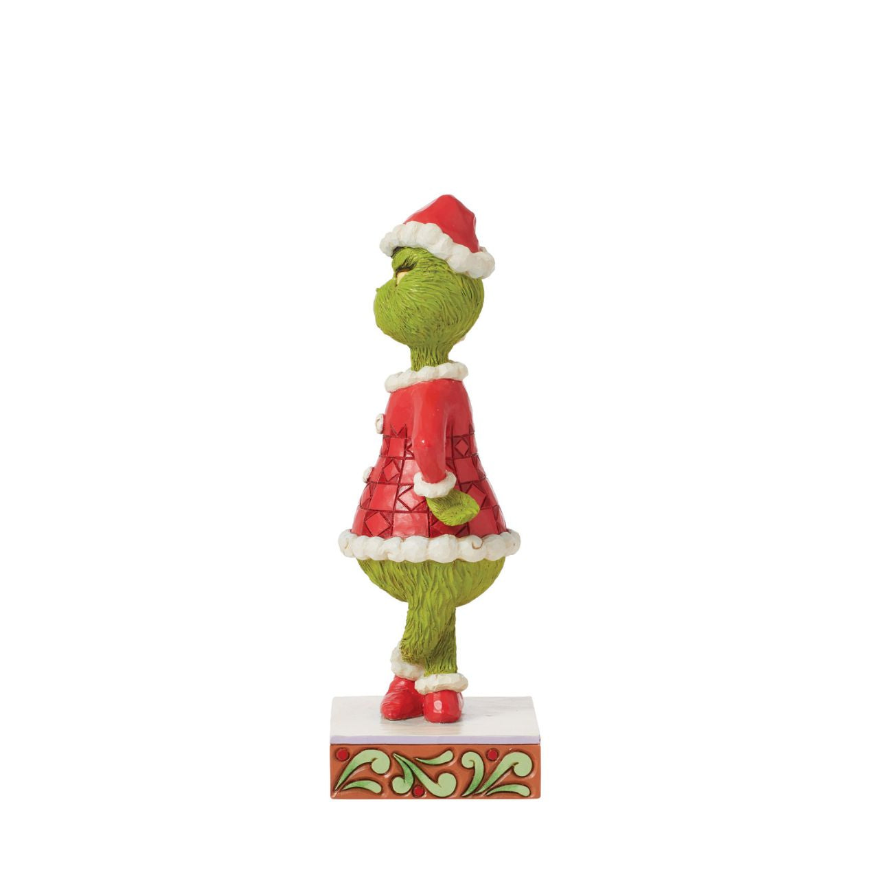 Designed by award-winning artist, Jim Shore, hand carved and hand painted, the iconic Grinch is ready to enjoy the Christmas holidays with this festive piece. Comes in a fully branded gift box.