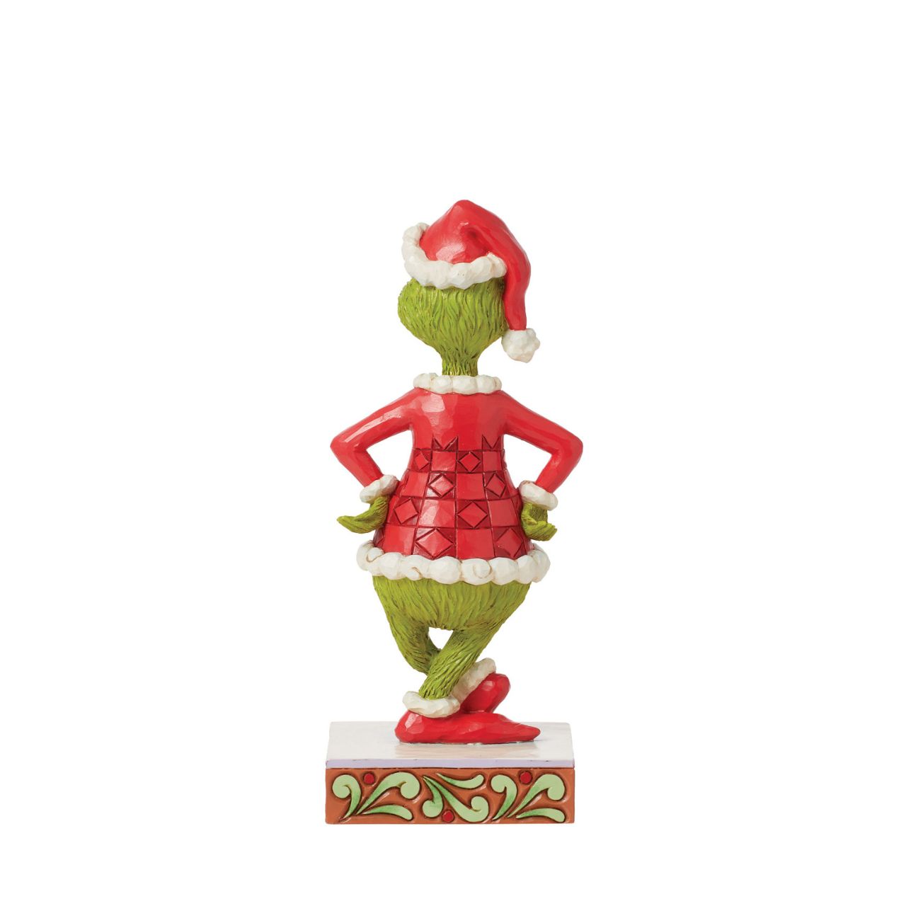 Designed by award-winning artist, Jim Shore, hand carved and hand painted, the iconic Grinch is ready to enjoy the Christmas holidays with this festive piece. Comes in a fully branded gift box.