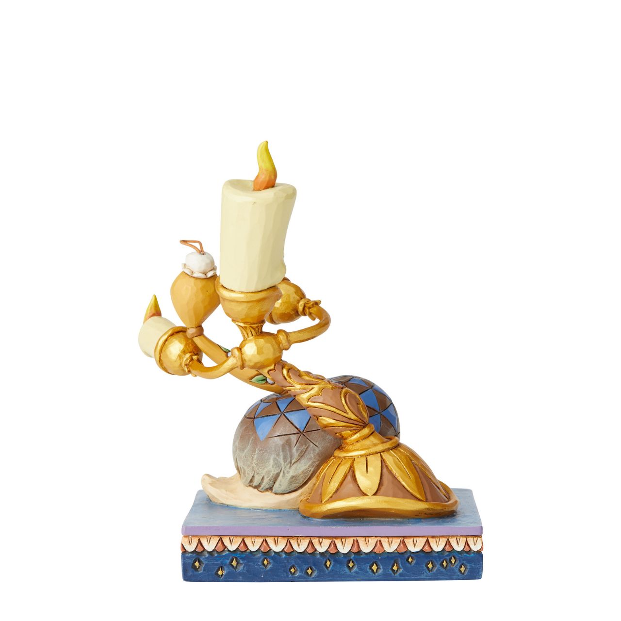 Lumiere is full of love as he holds his girlfriend, Fifi from Disney's Beauty and the Beast. Unique variations should be expected as this product is hand painted. Packed in a branded gift box. Not a toy or children's product. Intended for adults only.