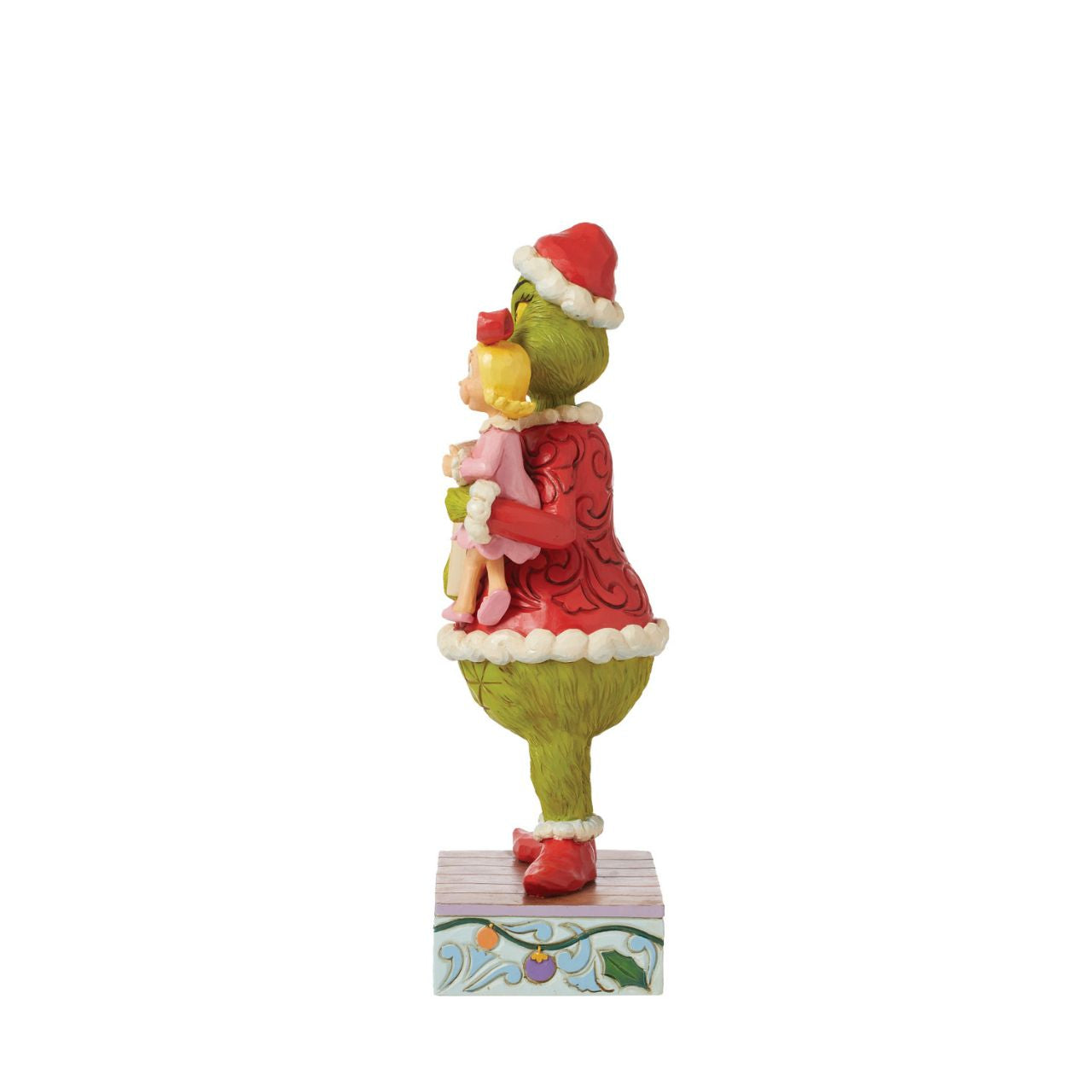 Designed by award-winning artist, Jim Shore, hand carved and hand painted, the iconic Grinch is ready to enjoy the Christmas holidays with this festive piece. Comes in a fully branded gift box.