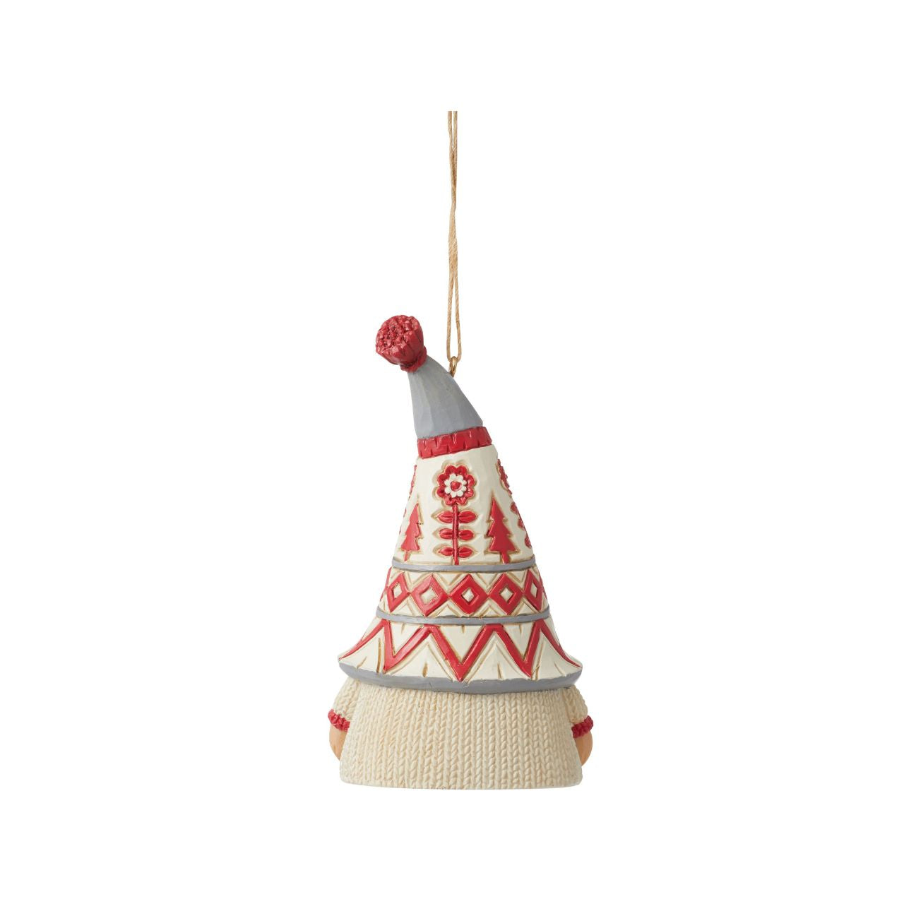 Part of the Nordic Noel Collection; this gnome features a knitted white jumper with a Christmas design on his hat. This super cute Gnome Hanging Ornament is the perfect addition to any Christmas Tree.