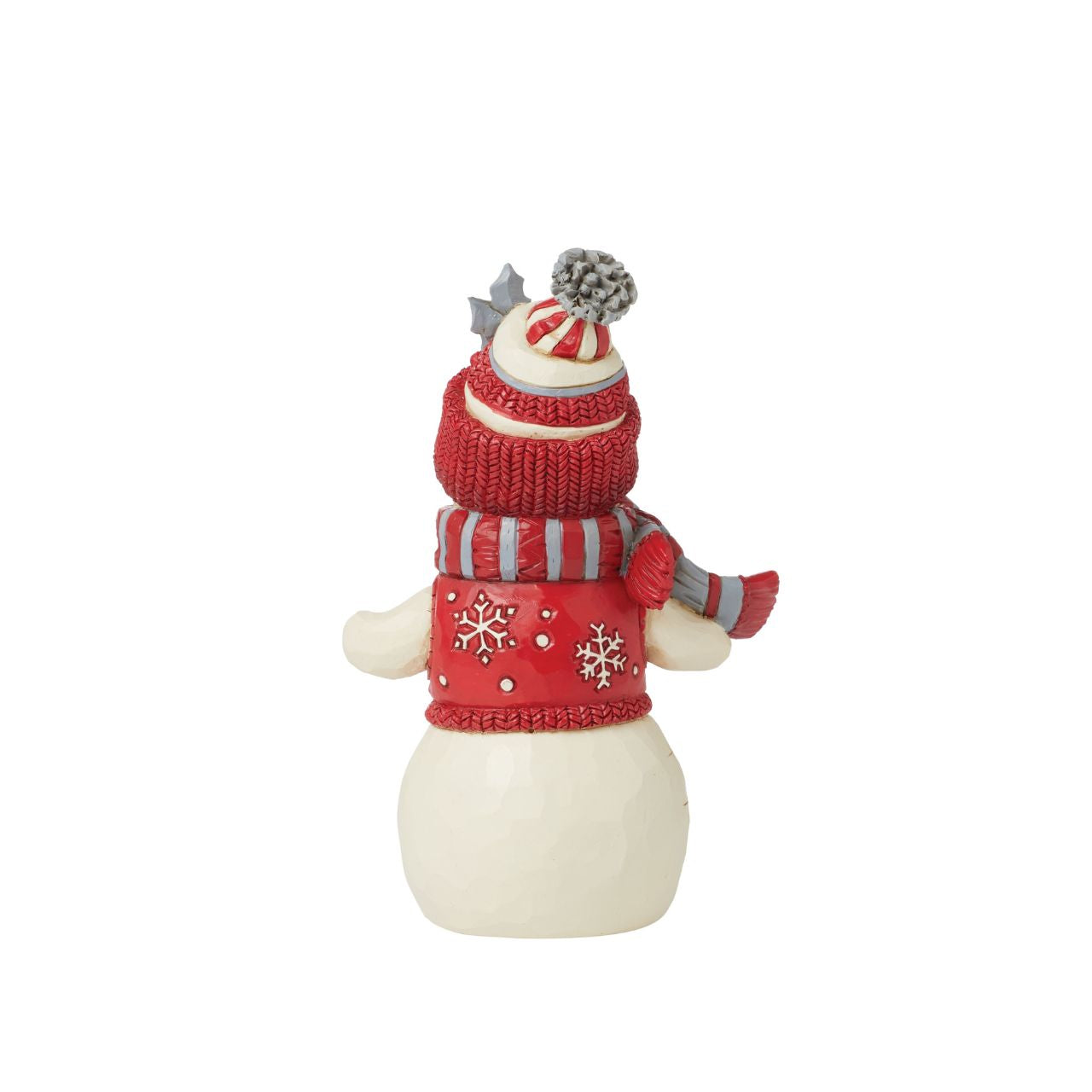 Hand crafted from high quality cast stone and comes in fully branded packaging. This Snowman is wrapped up tight against the winter chill. Created as a part of the Nordic Noel collection from Heartwood Creek by Jim Shore.