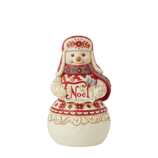 Hand crafted from high quality cast stone, this Snowman is ready to get you in the festive mood with his Noel sign. From the Nordic Noel collection as part of Heartwood Creek by Jim Shore. Comes in fully branded packaging.