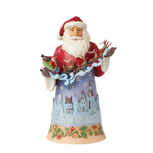 Hand painted and hand crafted from high quality cast stone, this Santa with sleigh scene is the perfect addition to any Christmas display. Comes in fully branded packaging.