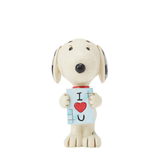 Snoopy is ready to show you his love in this cute mini figurine from the Peanuts collection by Jim Shore. Hand carved and painted, this piece comes ready to gift in a fully branded gift box.