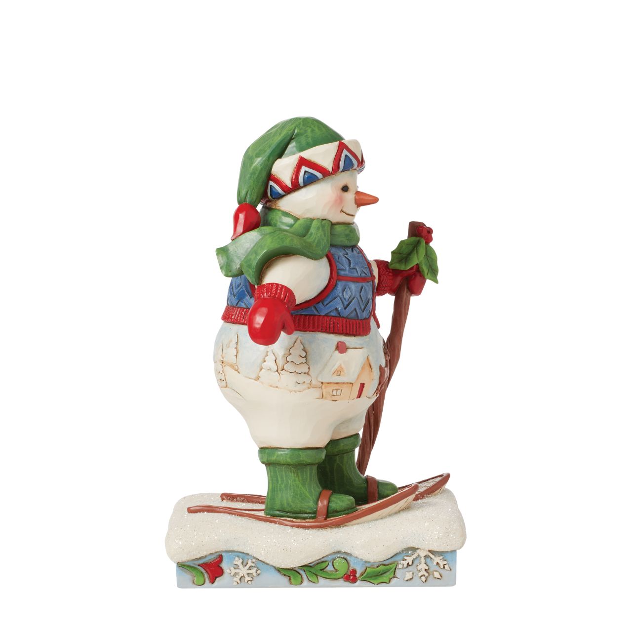 This festive figurine is the cutest Snowman, ready for the ice with his snowshoes. From the Heartwood Creek collection from Jim Shore. Comes in fully branded packaging.