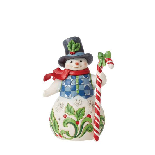 Sweet Christmas wishes for everyone with this cute Snowman figurine from the Heartwood Creek collection from Jim Shore. Comes in fully branded packaging.