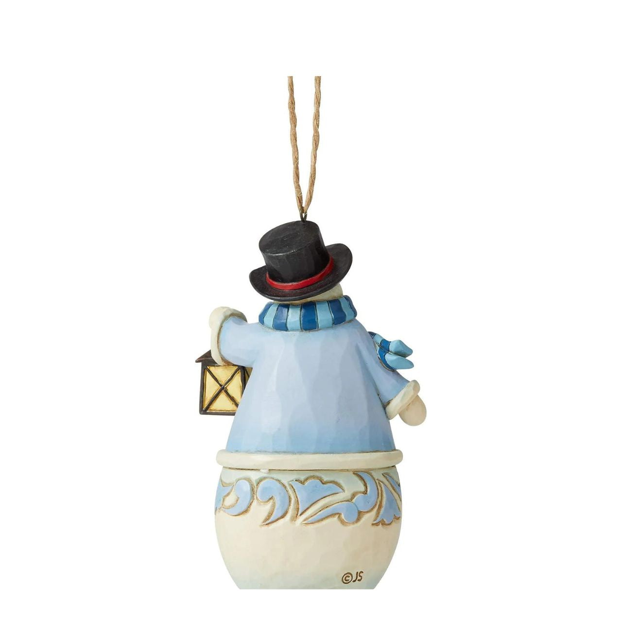 Heartwood Creek Snowman with Village Scene Hanging Ornament