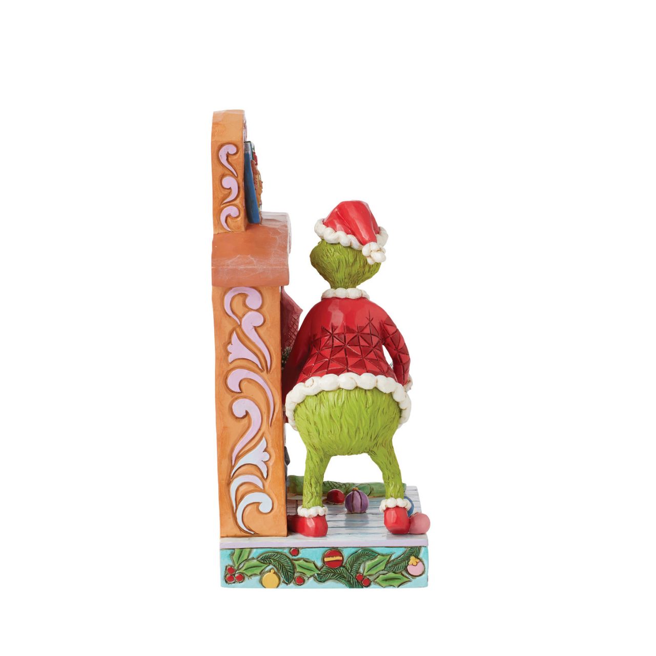 Designed by award-winning artist, Jim Shore, hand carved and hand painted, the iconic Grinch is ready to enjoy the Christmas holidays with this festive piece. Comes in a fully branded gift box.