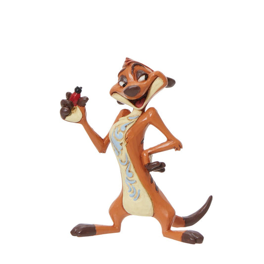 Disney The Lion King Timon Mini Figurine  Timon from the classic 1994 film The Lion King has been immortalised in this mini figurine. Designed by award winning artist Jim Shore, hand crafted using high quality cast stone and hand painted.