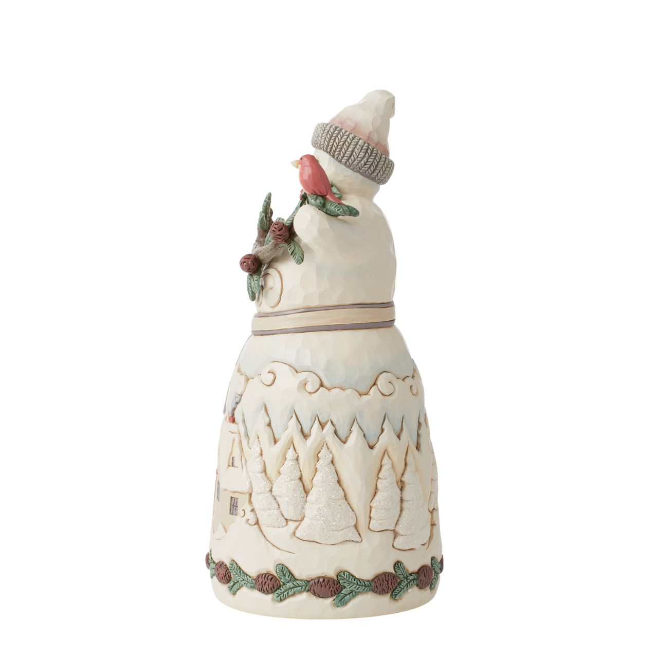 From the White Woodland collection as part of Heartwood Creek by Jim Shore, this Snowman is ready for the Christmas period. Comes in a fully branded gift box.