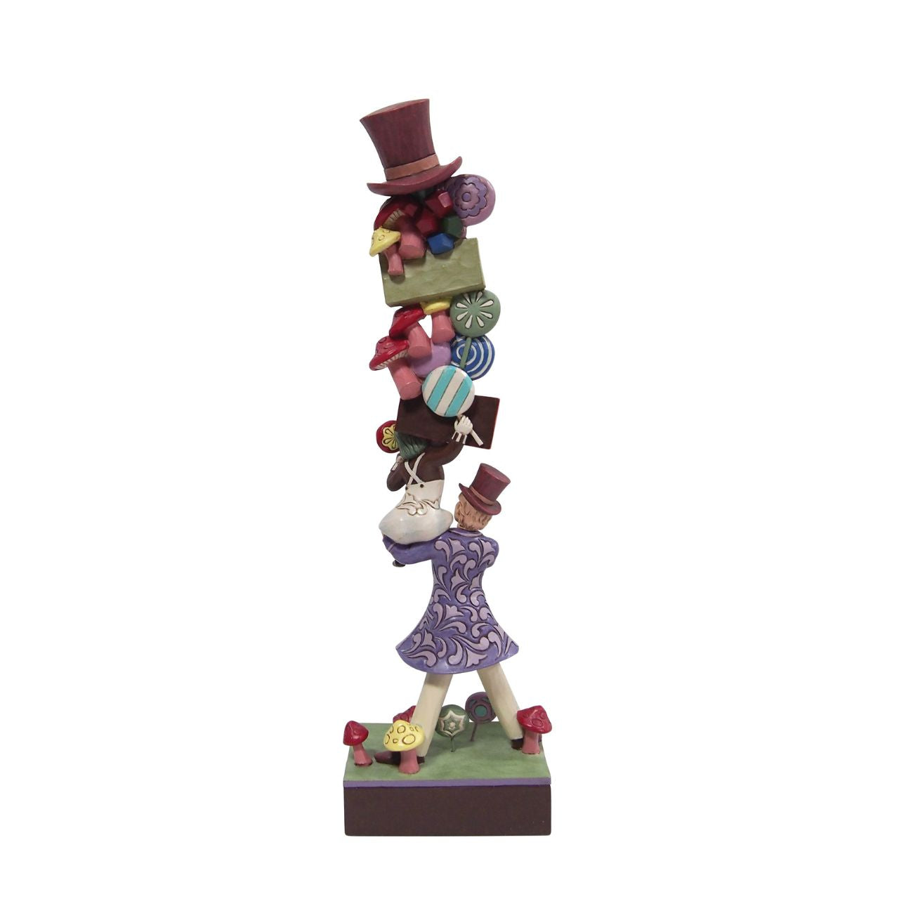 Bringing the magic of film into your home, the newest collection from award-winning artist Jim Shore brings the characters from the 1971 film Willy Wonka and the Chocolate Factory to life. Hand crafted with high quality cast stone before being hand painted by skilled artists.