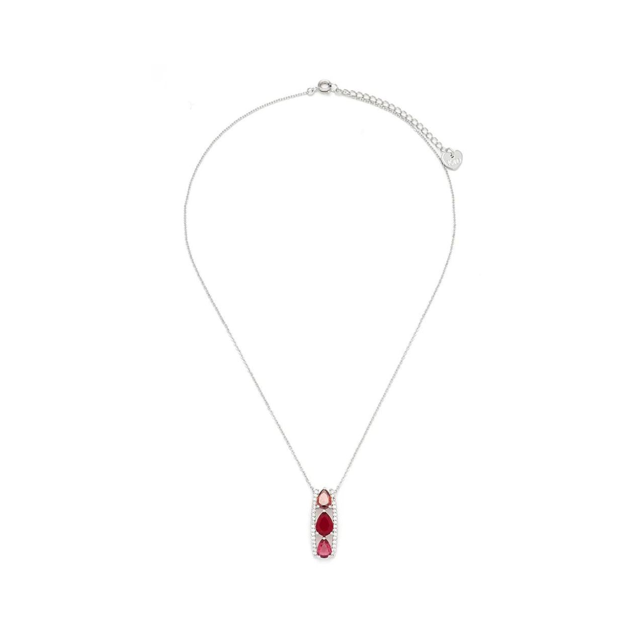 Ailani Ruby Silver Plated Necklace by Knight & Day