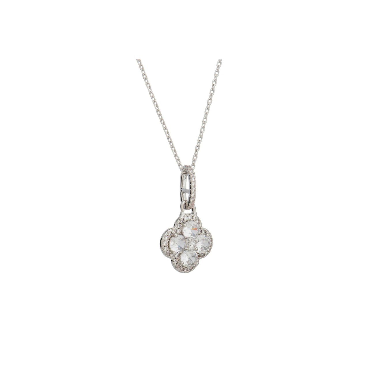 Silver Plated Floral Shaped Pendant by Knight & Day