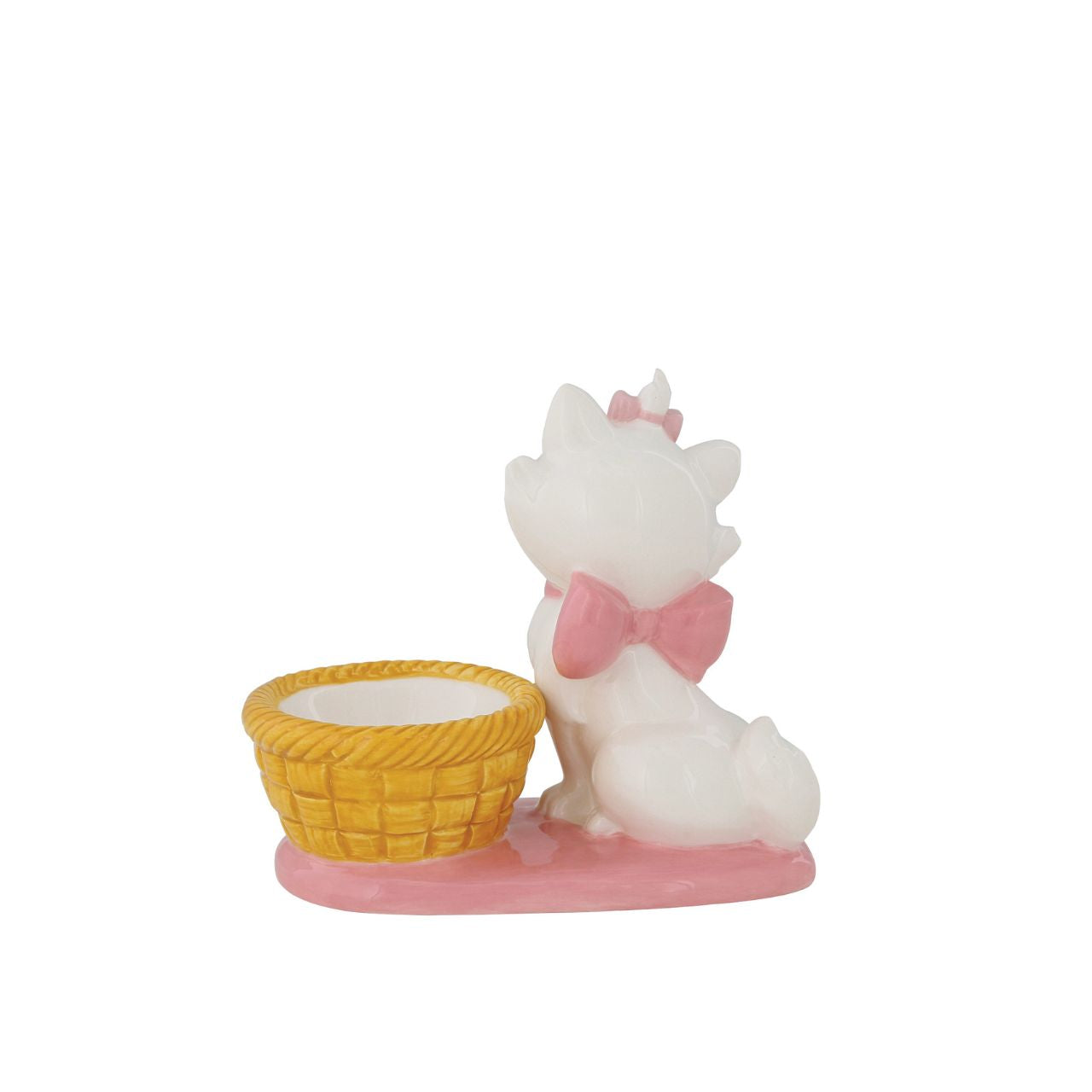 Add some Disney magic to your breakfast table with this beautiful ornamental egg cup. This Marie egg cup is certainly a collector's piece. Put your boiled egg in the basket next to Marie and crack it open for some breakfast fun.