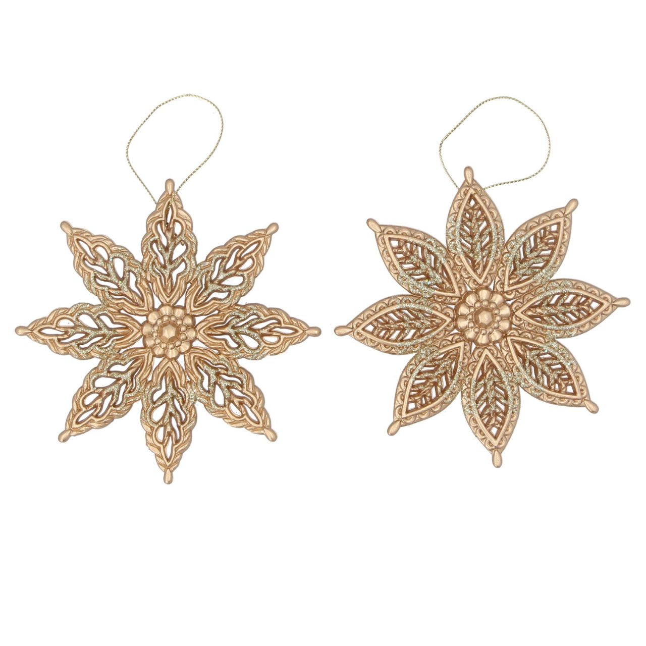 Gisela Graham Matt Gold Filigree Flower Christmas Hanging Ornament  This Matt Gold Filigree Flower Christmas Hanging Ornament from designer Gisela Graham is crafted from metal and designed with intricate and opulent detail. Sleek yet festive, it's sure to make a stunning festive statement.