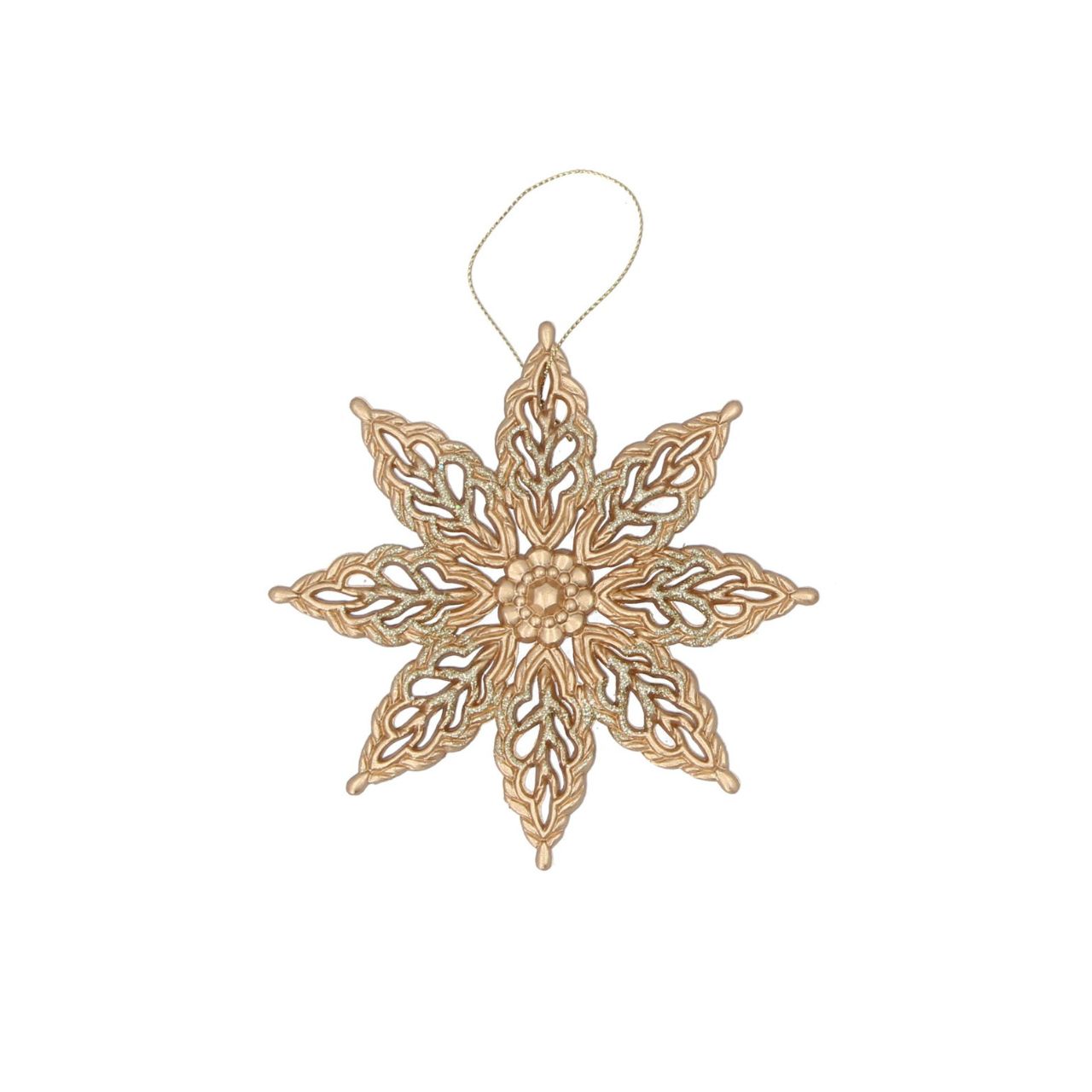 Gisela Graham Matt Gold Filigree Flower Christmas Hanging Ornament  This Matt Gold Filigree Flower Christmas Hanging Ornament from designer Gisela Graham is crafted from metal and designed with intricate and opulent detail. Sleek yet festive, it's sure to make a stunning festive statement.