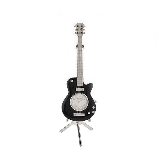 This dazzling guitar clock has a lasting style that would complement any bedside table or living room mantelpiece.