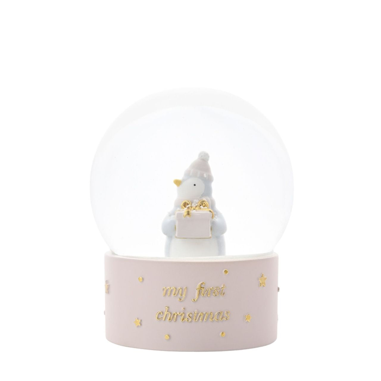 A Bambino BY JULIANA 'My First Christmas' Penguin Water Globe. This item is an enchanting addition to any nursery or Christmas display.