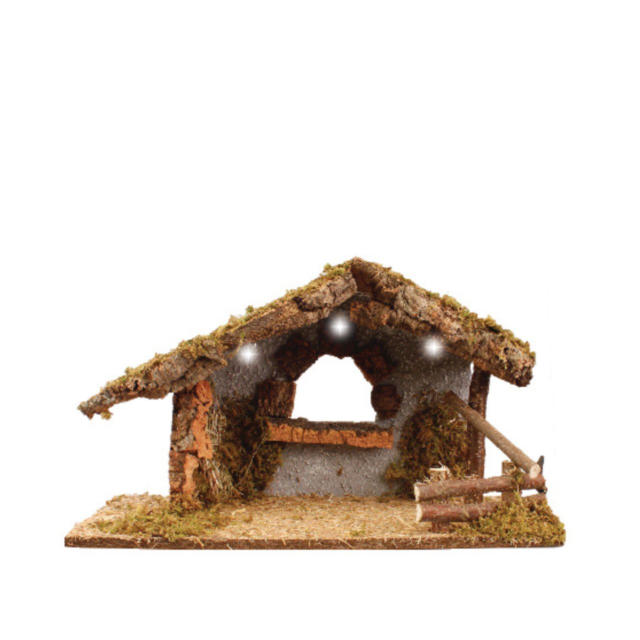 CBC Nativity Shed with LED Lights  This stylish Nativity Shed adds a beautiful, festive accent to your holiday decorations with its glowing LED Christmas lights. Crafted from durable materials, the Nativity Shed is ideal for decorating your home for years to come.