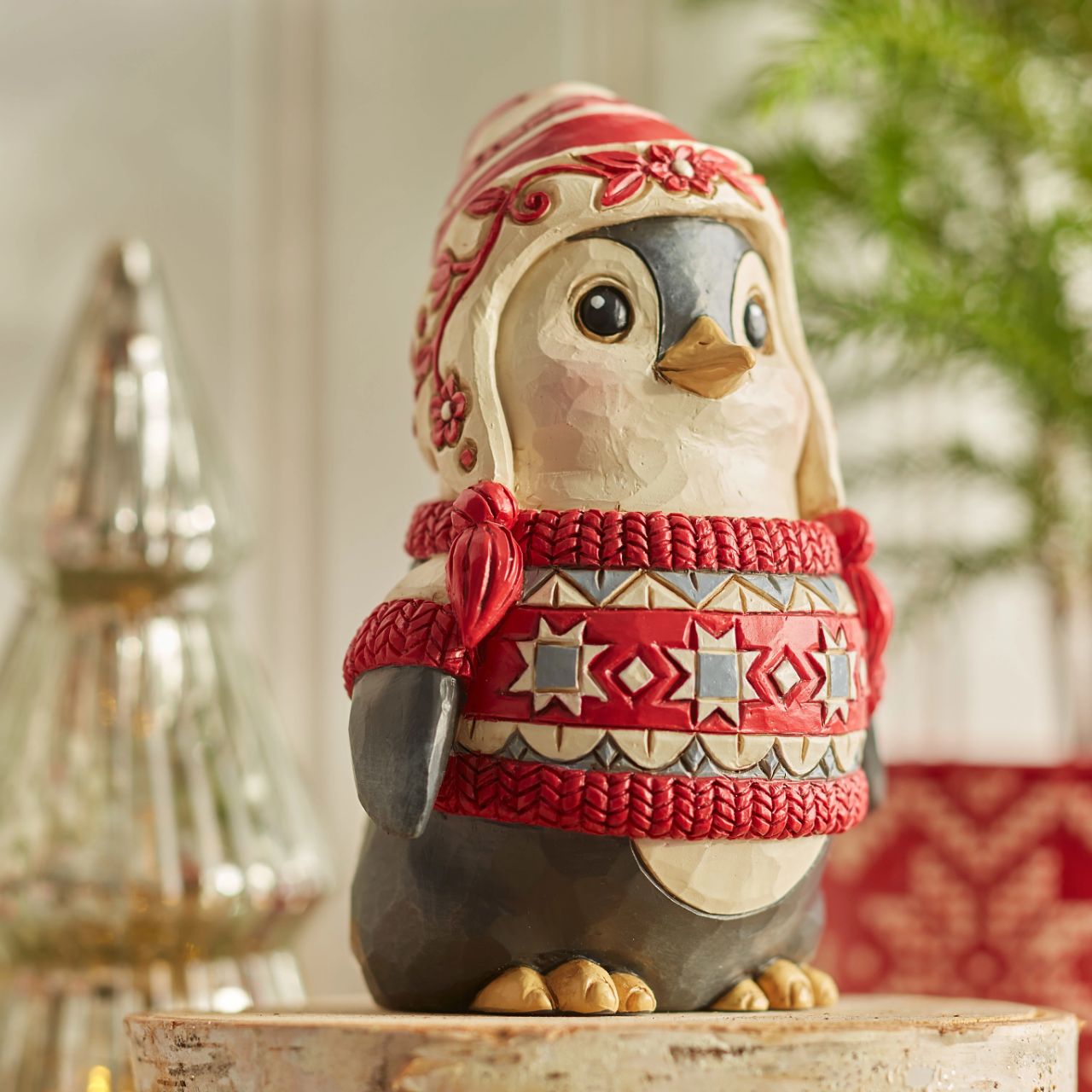 Hand crafted from high quality cast stone, this cute Penguin is the perfect Christmas accessory to any display. Created as part of the Nordic Noel collection from Heartwood Creek by Jim Shore. Comes in fully branded packaging.