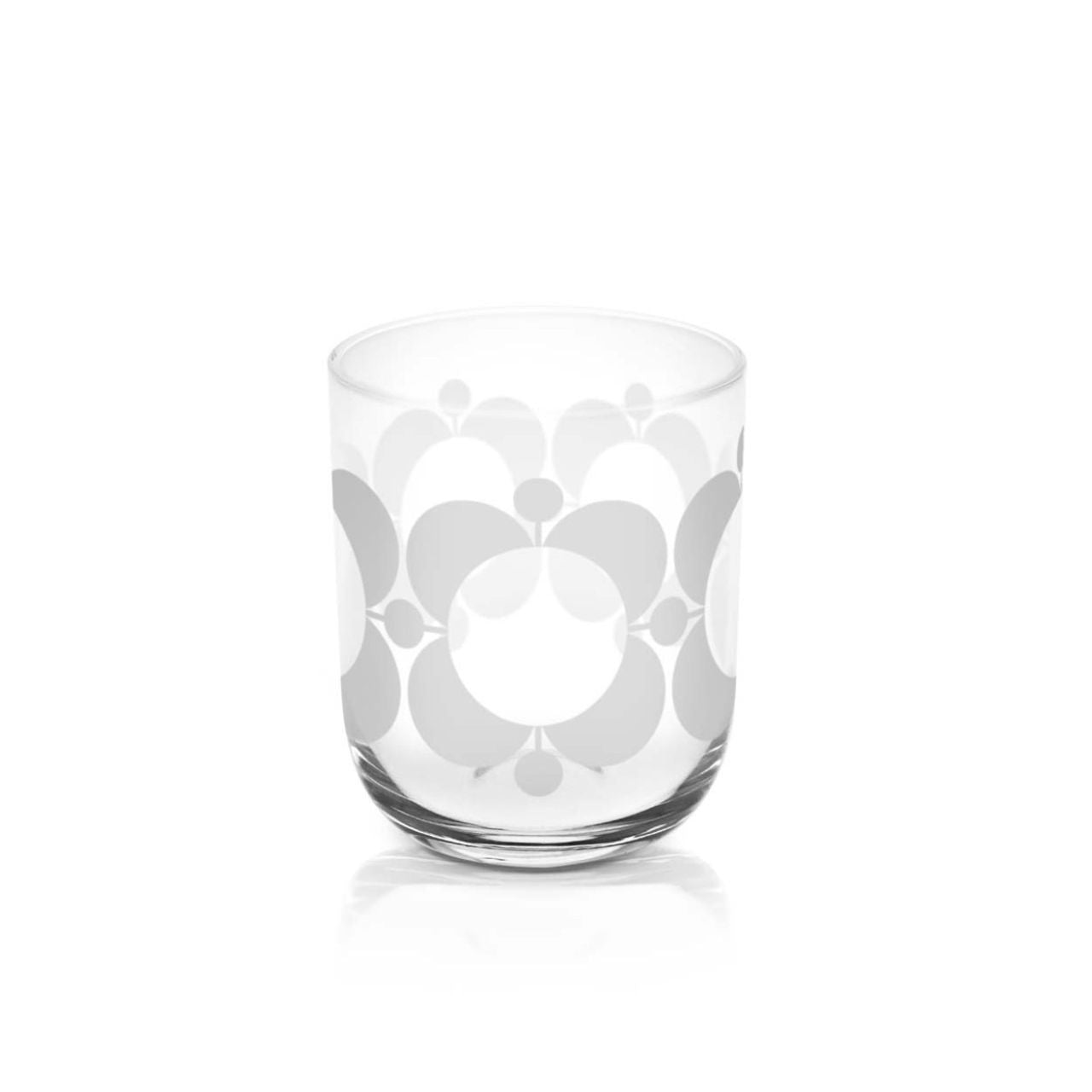 This set of four water glasses has the atomic flower pattern etched into the glass. The perfect finish to any table setting.