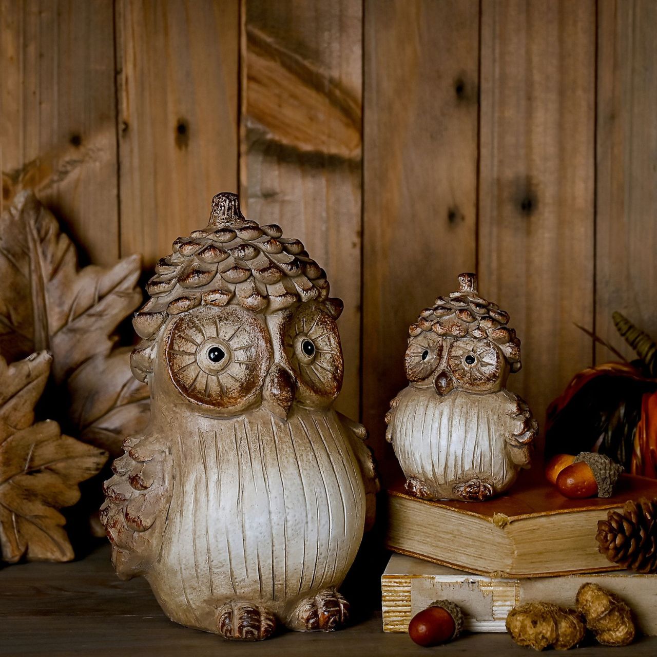 Wood Effect Resin Owl - Small by Country Living