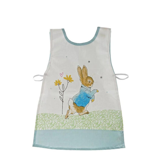 Beatrix Potter Peter Rabbit Children's Tabard  This beautiful Peter Rabbit double sided tabard is perfect for little ones who love baking, painting or generally getting into mischief and making a mess. They have a gloss laminated coating so are easy to wipe down.