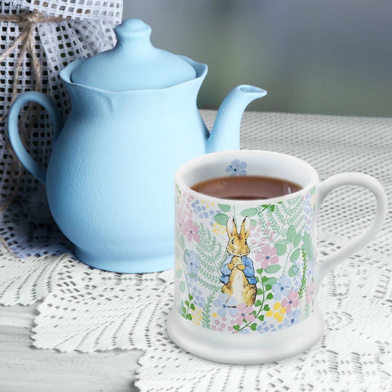 The English Garden collection combines high-quality practical products with Beatrix Potter's timeless characters. Designed in the UK, the range takes inspiration from the original Beatrix Potter illustrations to create beautifully stylish home décor and accessories. The English Garden Mug is a gorgeous piece of tableware and makes a stylish gift for Beatrix Potter fans.