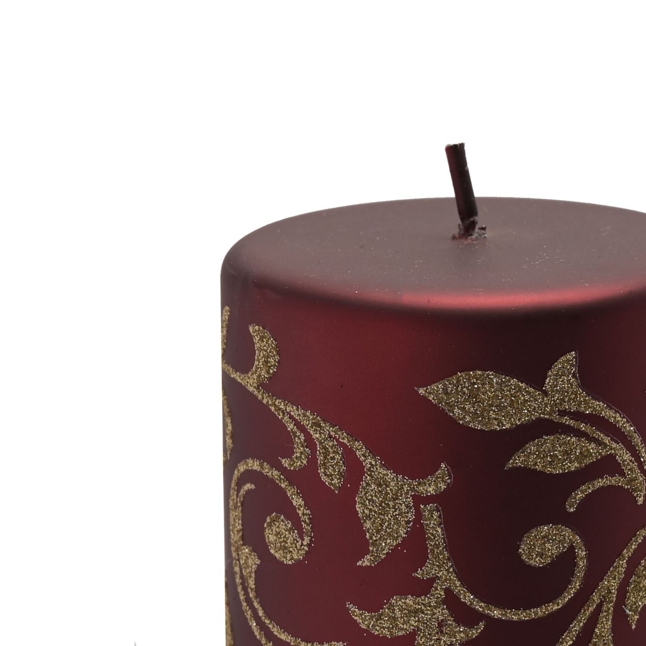 Large Gold Glitter Pillar Christmas Candle  A large gold glitter pillar candle by THE SEASONAL GIFT CO.  This glistening candle will help to create a magical Winter Wonderland at home this festive period.