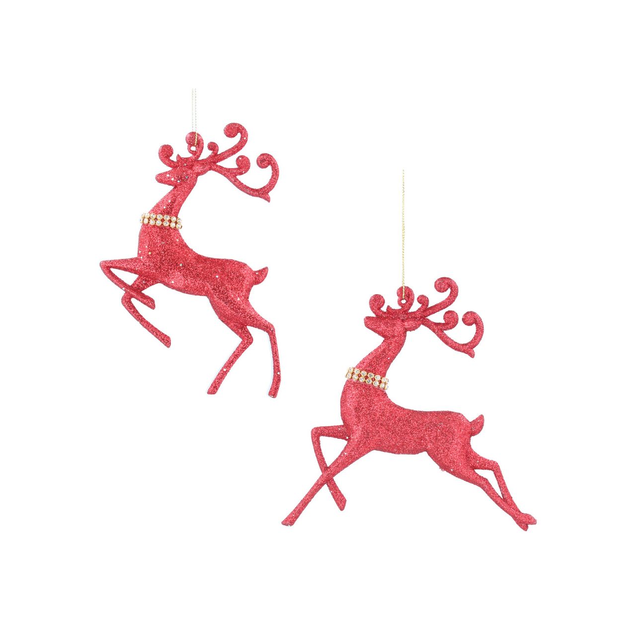 Gisela Graham Red Reindeer Christmas Hanging Ornament  Bring some festive cheer to your tree with the Gisela Graham Red Reindeer Christmas Hanging Ornament. This unique piece is crafted from high-quality materials for a durable finish. A classic design, this ornament is sure to become a treasured part of your holiday décor for years to come.