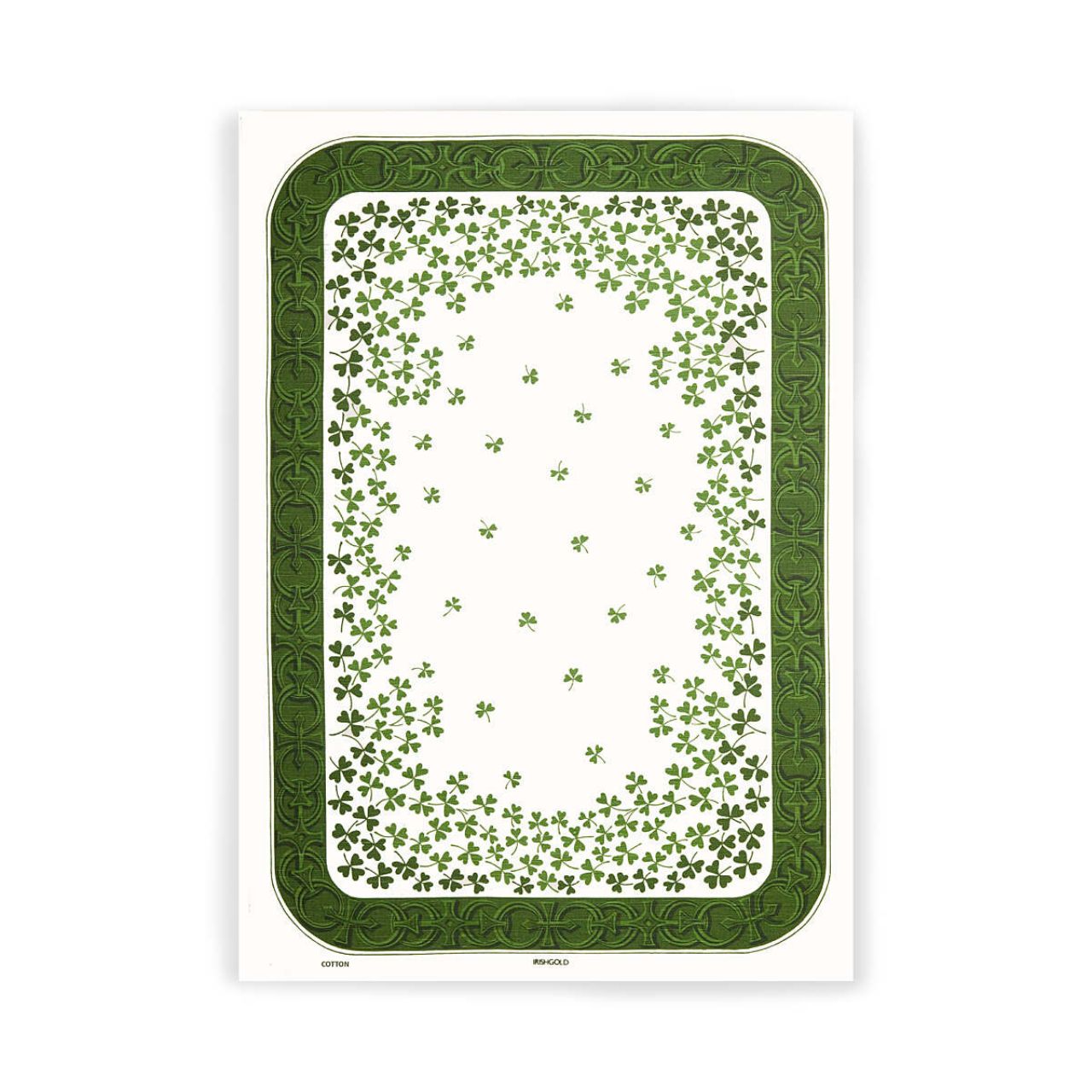 Tara 100% Linen Union shamrock design tea towel