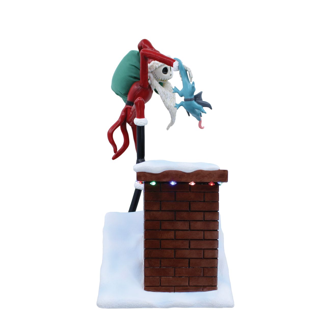 The Disney Showcase Santa Jack figurine is a must-have piece for fans of Tim Burton's classic, The Nightmare Before Christmas. This figurine stands 10" tall and depicts Jack Skellington dressed as Sandy Claws, delivering monstrous presents to unsuspecting boys and girls.