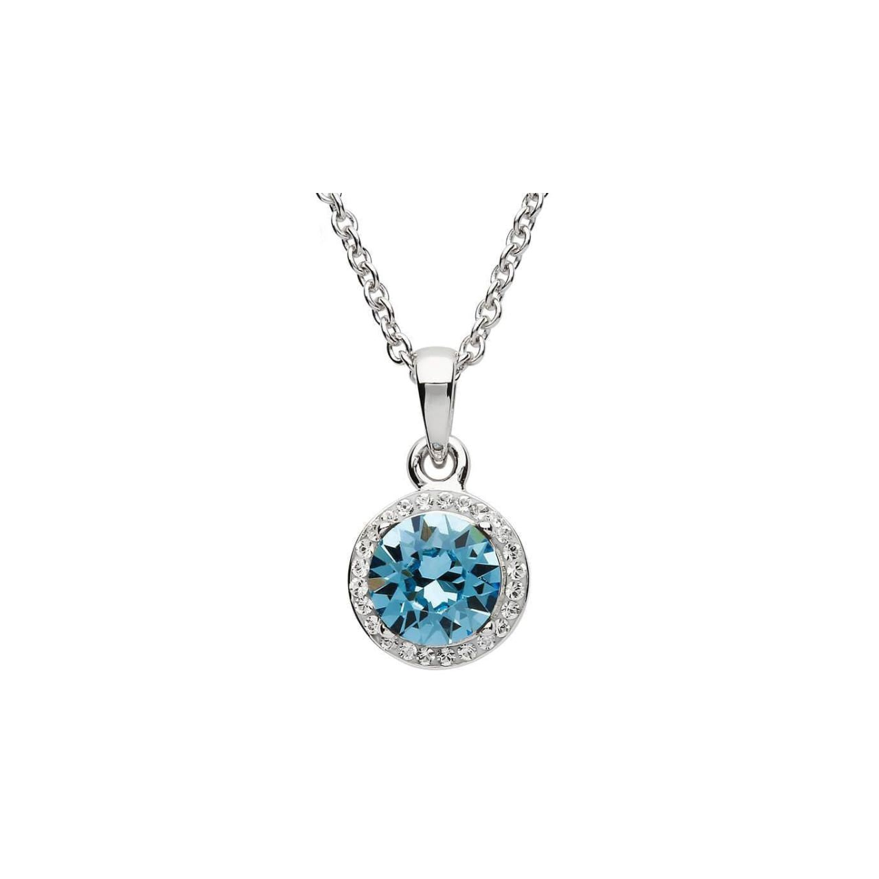 Sterling Silver Swarovski Halo Aquamarine by ShanOre