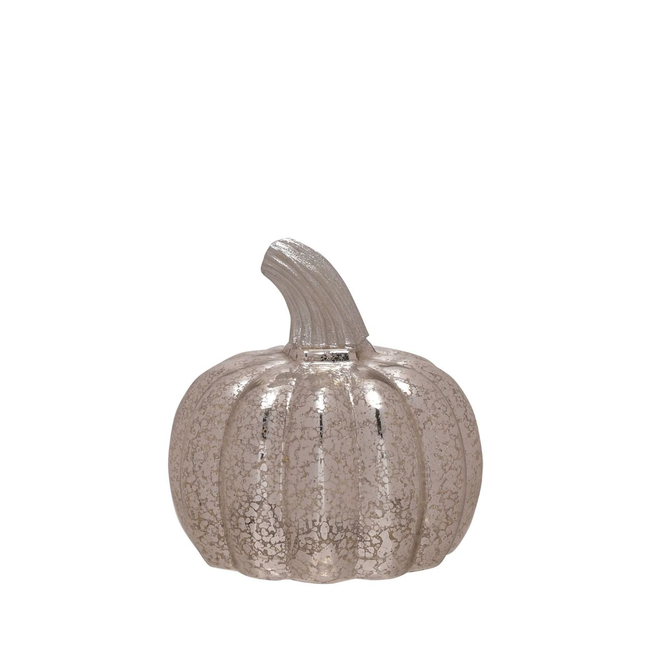 Halloween Silver Pumpkin LED Lantern Small