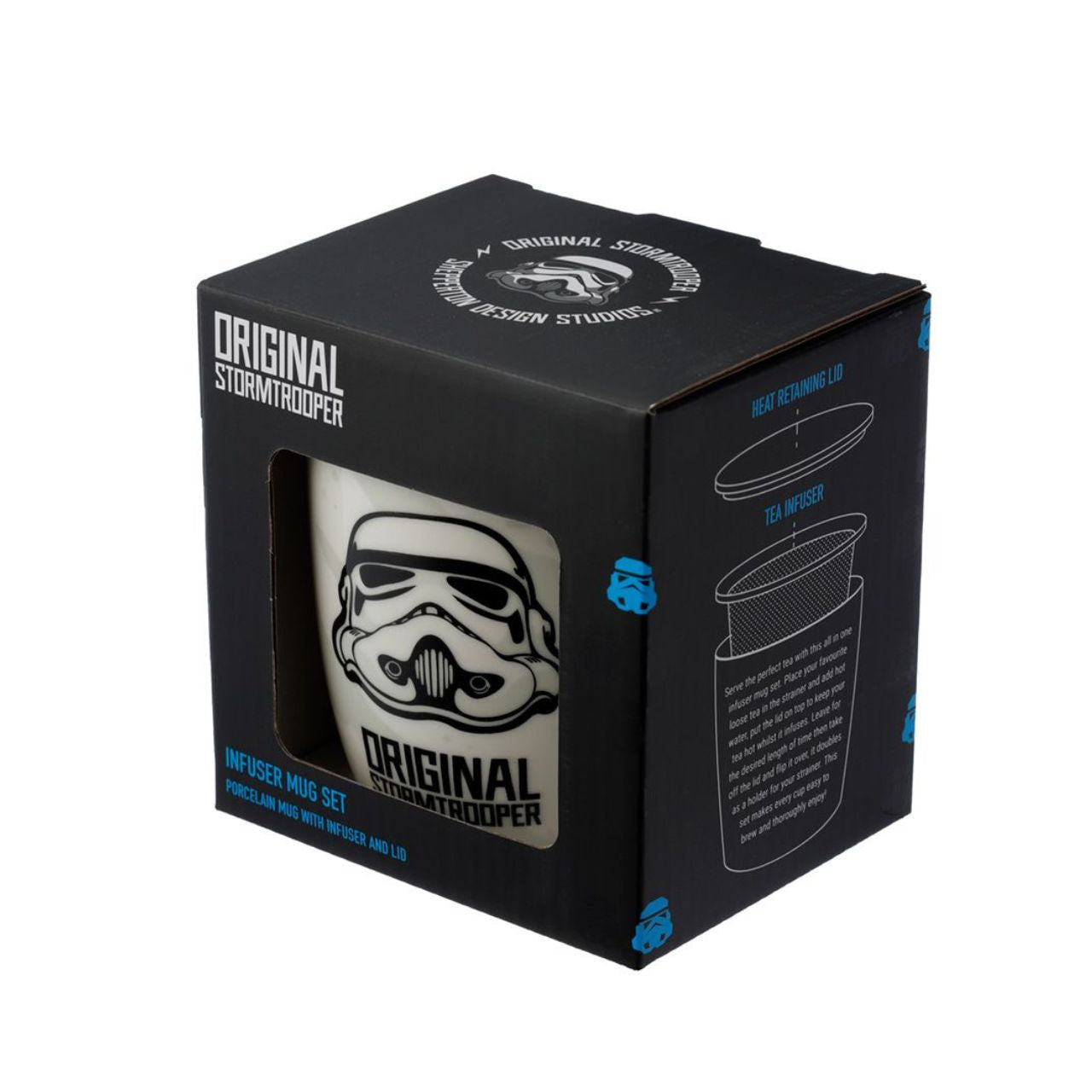 The Original Stormtrooper Infuser Mug Set with Lid  - Material: Porcelain and Metal