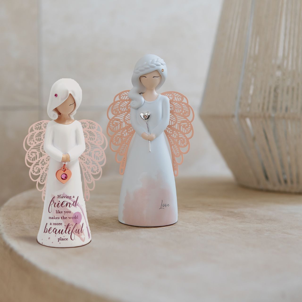 Looking for a thoughtful gift that's both beautiful and meaningful? These stunning angels are the perfect way to show someone special just how much they mean to you. Standing 12.5cm tall, they are perfect as a gift and home decoration. Each angel comes in gorgeous You Are An Angel gift box packaging.