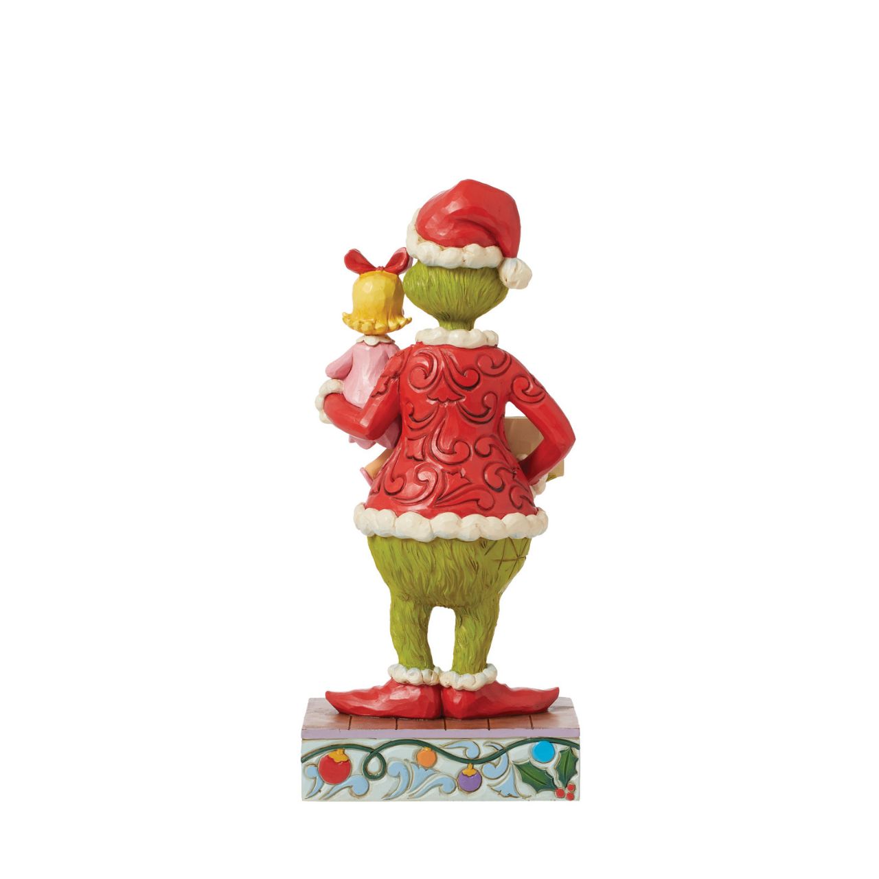 Designed by award-winning artist, Jim Shore, hand carved and hand painted, the iconic Grinch is ready to enjoy the Christmas holidays with this festive piece. Comes in a fully branded gift box.