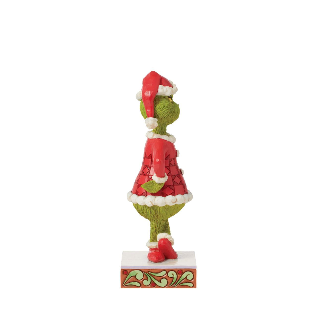 Designed by award-winning artist, Jim Shore, hand carved and hand painted, the iconic Grinch is ready to enjoy the Christmas holidays with this festive piece. Comes in a fully branded gift box.