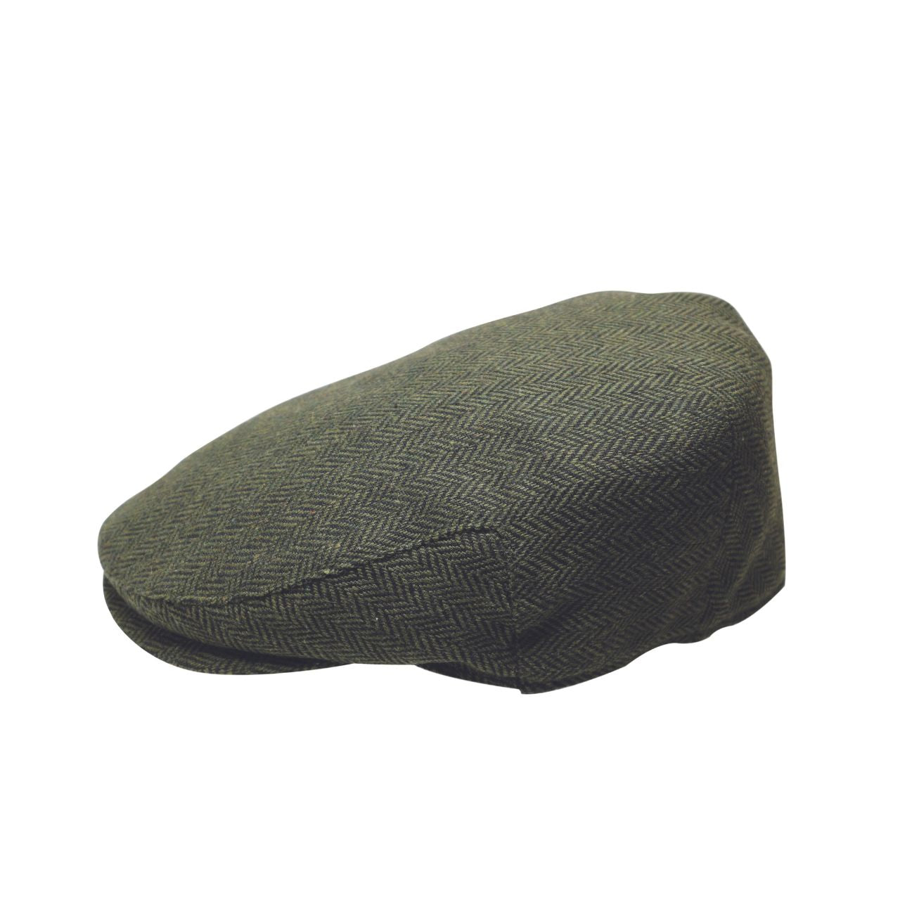 The Quiet Man Green Herringbone Wool Flat Cap L- 60 cm  This classic flat cap, famously donned by John Wayne in the film, is a timeless beacon of style from Ireland that continues to be popular today. Meticulously crafted with luxurious wools, each fabric was carefully chosen to bring to life various scenes from The Quiet Man.